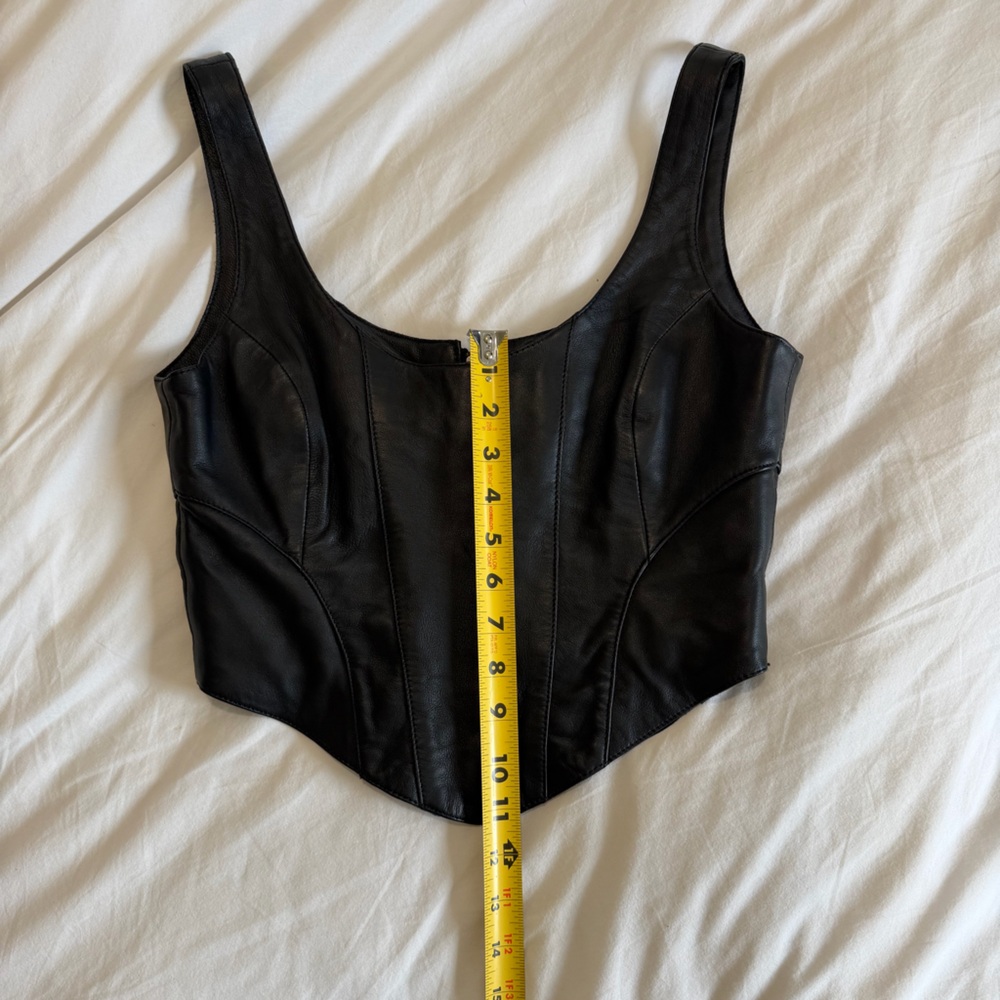 Understated Leather Mustang Bustier in Black - Picture 4 of 7